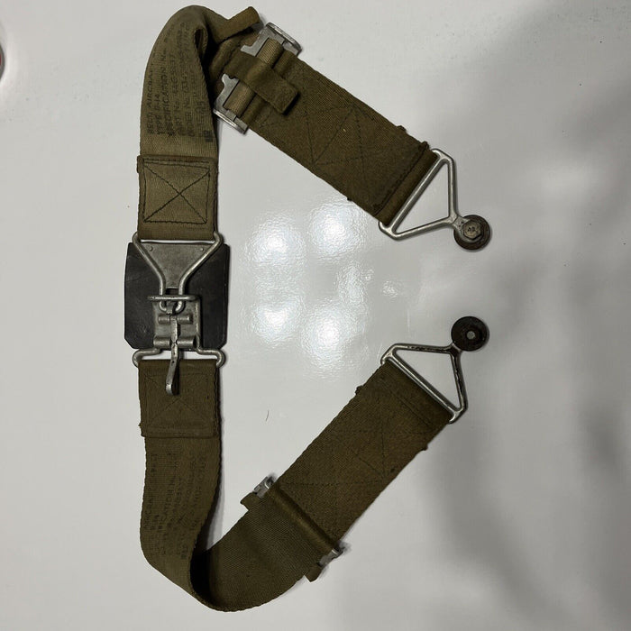 Vintage 1945 Original U.S. Navy Aircraft 3” Safety Lap Seat Belt Hot Rat Rod