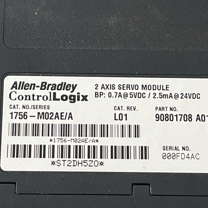 Allen-Bradley 1756-M02AE/A 2-Axis Servo Module Rev 3.10 Series A