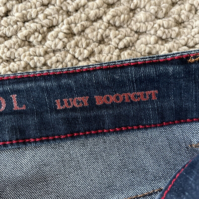 Liverpool Womens 4/27 Blue Senegal Wash Denim Lucy Bootcut Jeans