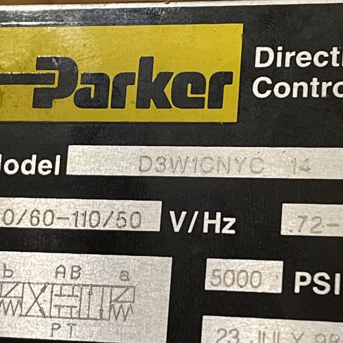 Parker Hannifin Hydraulic Directional Control Valve  D3W1CNYC 14      (349)