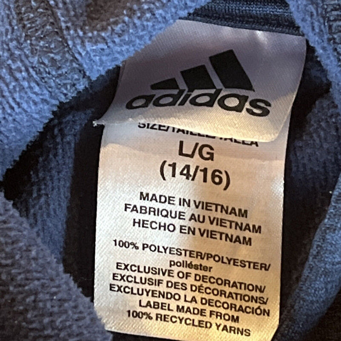 Adidas Boys Pullover Long Sleeve Hoodie Sweater Size L 14/16 Sweatshirt