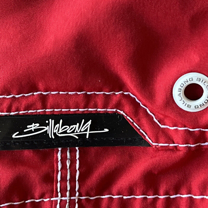 Vintage Red Billabong Boardshorts sz 32 Contrast Stitch