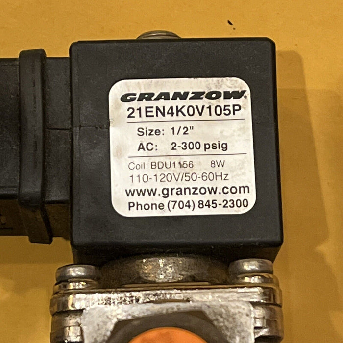 GRANZOW 21EN4K0V105P 1/2 NPT SOLENOID VALVE