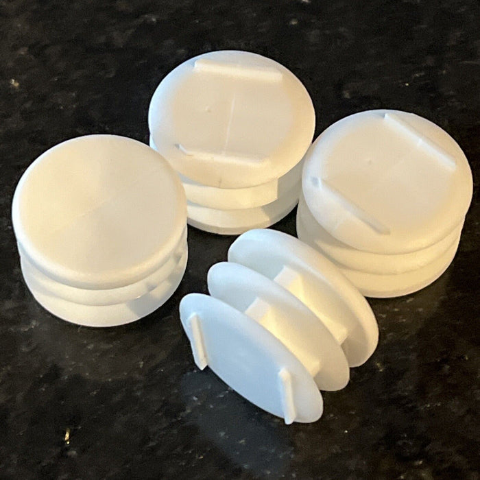1” Inch Round Plastic Plug Insert White End Cap Finishing Pack Of 10