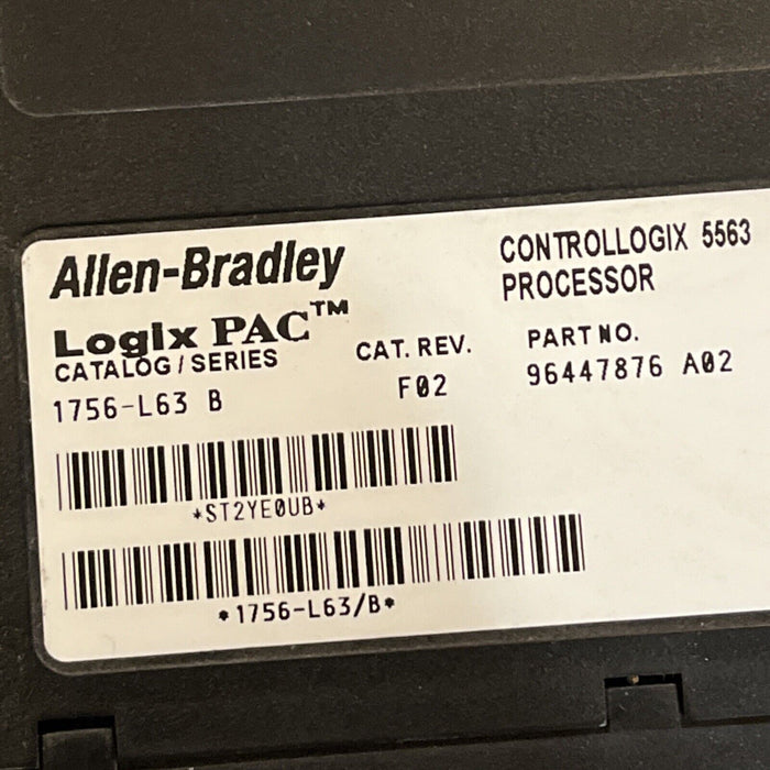 Allen-Bradley 1756-L63 /B ControlLogix Logix5563 Controller 5563