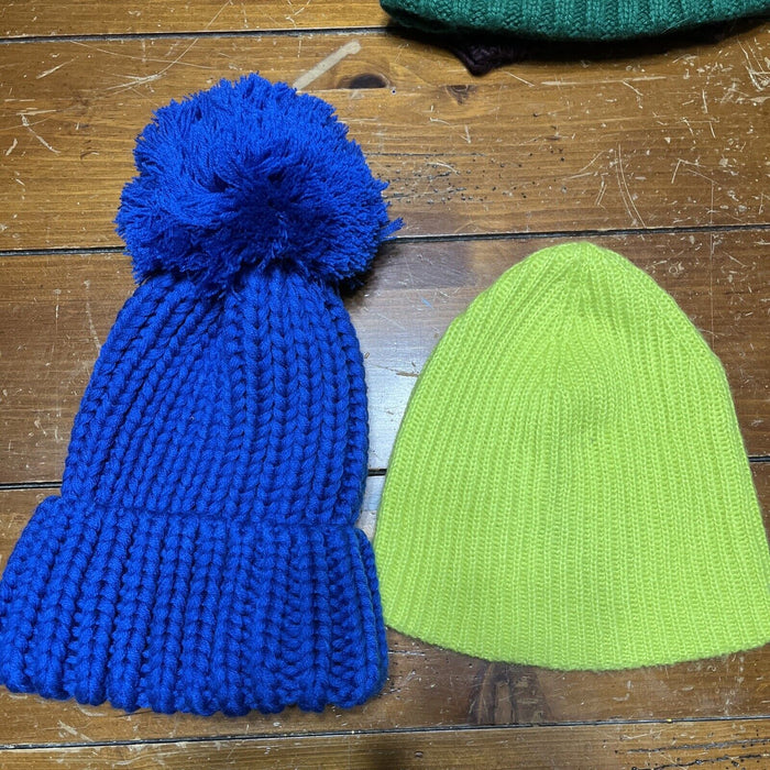 Lot Of 4 J.Crew Lauren VICIOUS Knit Beanie Hats Women’s