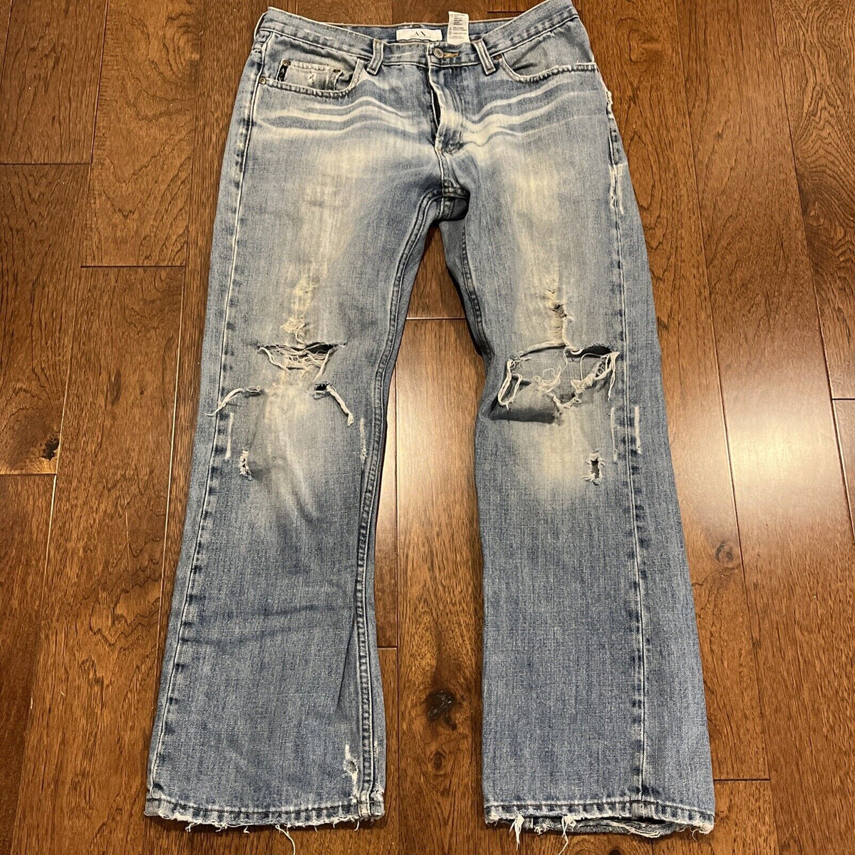 Armani Exchange A|X Mens Jeans J101 Bootcut Destroyed Rocker 32x32