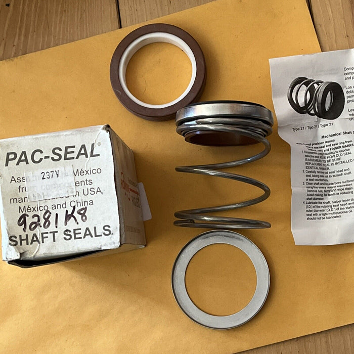 Flowserve Pac-Seal 237 V Mechanical Shaft Seal Kit Type 21 9281K8