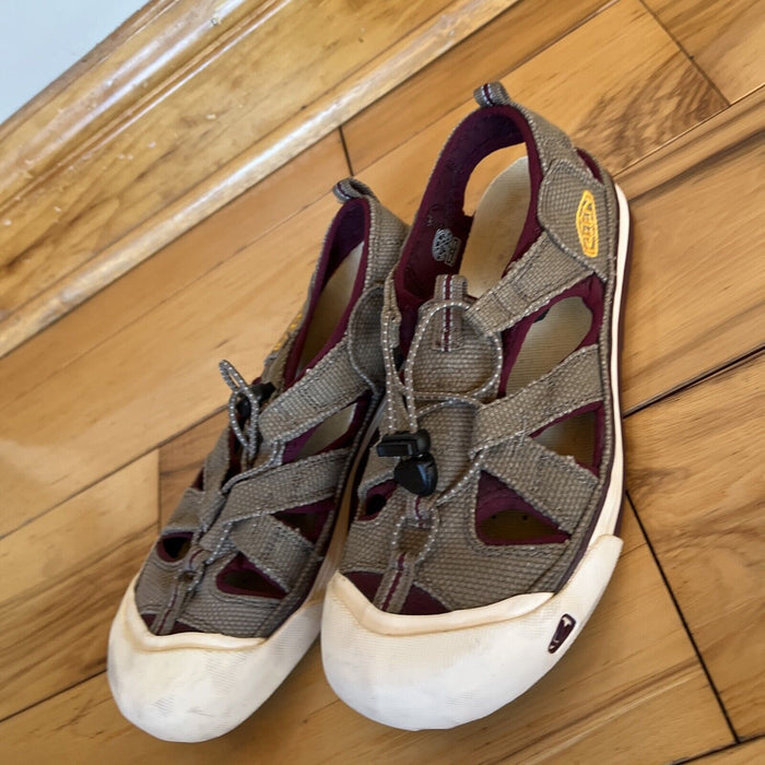 Keen Coronado Sandals Shoes Womens 9 Brown Plum Shoes Canvas 39.5 EU