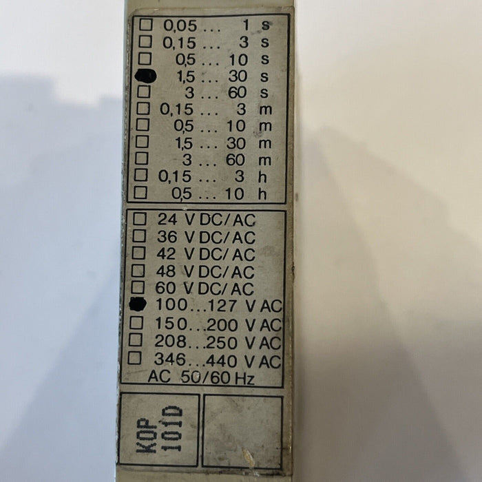 SPRECHER+SCHUH KOP 101-D ELECTRONIC TIMING RELAY 713