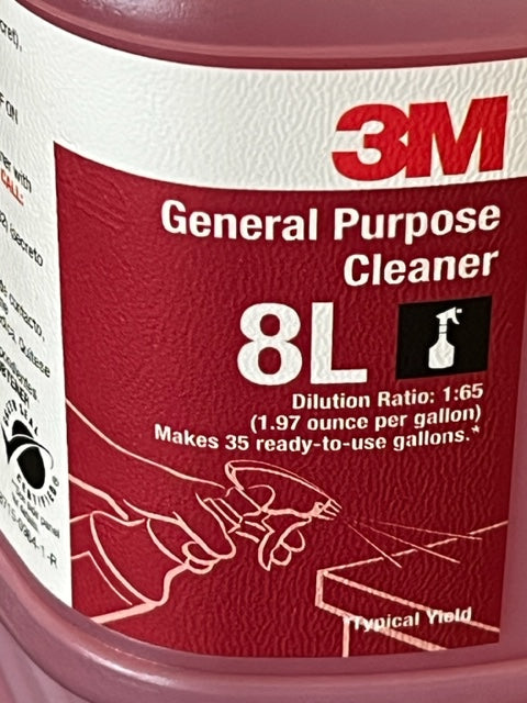 3M 8L General Purpose Cleaner Concentrate 2 Liter Makes 35 Gallons