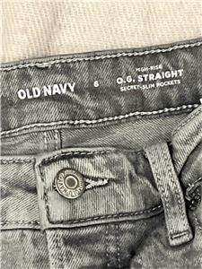 Womens Old Navy O.G. Straight 6 Gray Jeans Simone High Rise Secret Slim Pockets