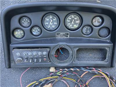 1990 Boat Dash Pod Panel w/ Faria Gauges & Switches & 3.0 Wiring Harness