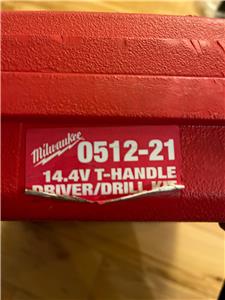 Milwaukee "TOOL CASE ONLY" 0512-21 14.4V T-Handle Driver/Drill Kit