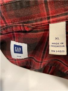 Mens Gap XL Extra Large Casual Dress Shirt Plaid