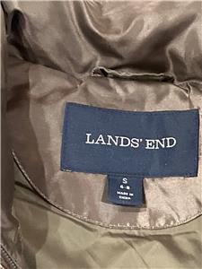 Womens Lands' End Puffer Vest Size S Small 6-8 Bronze 80% Down 20% Feathers